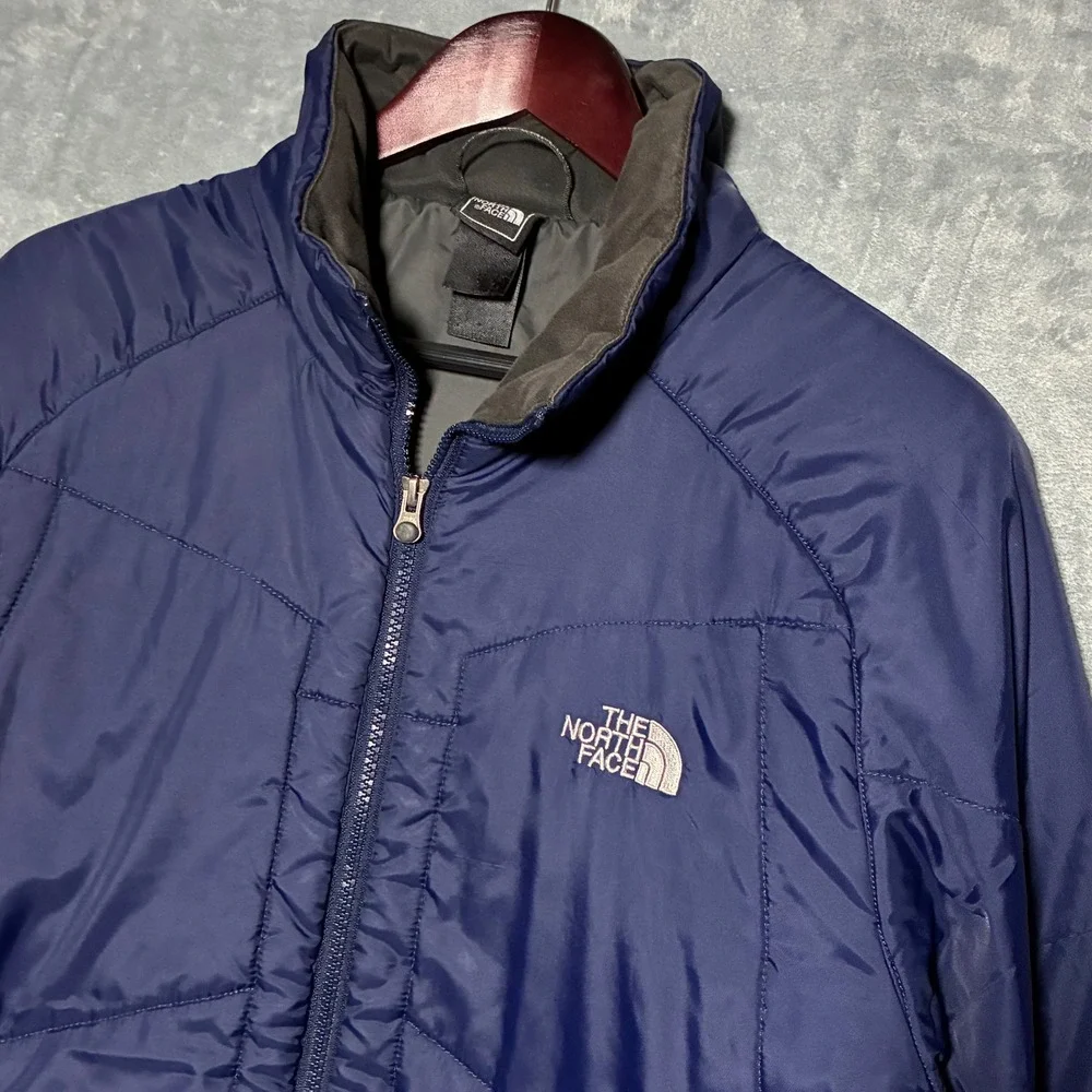 The North Face Nylon Quilted Full Zip Puffer Jacket‎ Mens XL? Navy Blue
